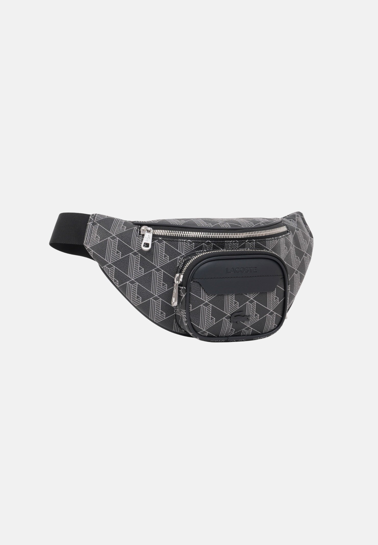 LACOSTE MarsupioTHE BLEND WAIST BAG nero da uomo con motivo monogram NH3651 H45 LACOSTE 