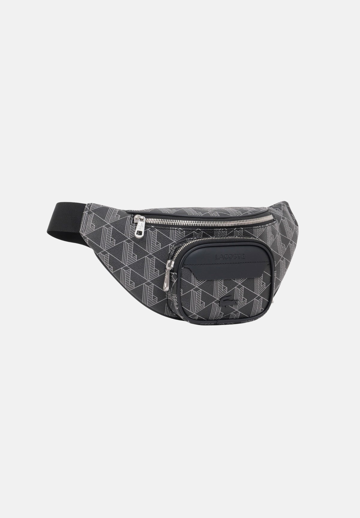 LACOSTE MarsupioTHE BLEND WAIST BAG nero da uomo con motivo monogram NH3651 H45 LACOSTE 