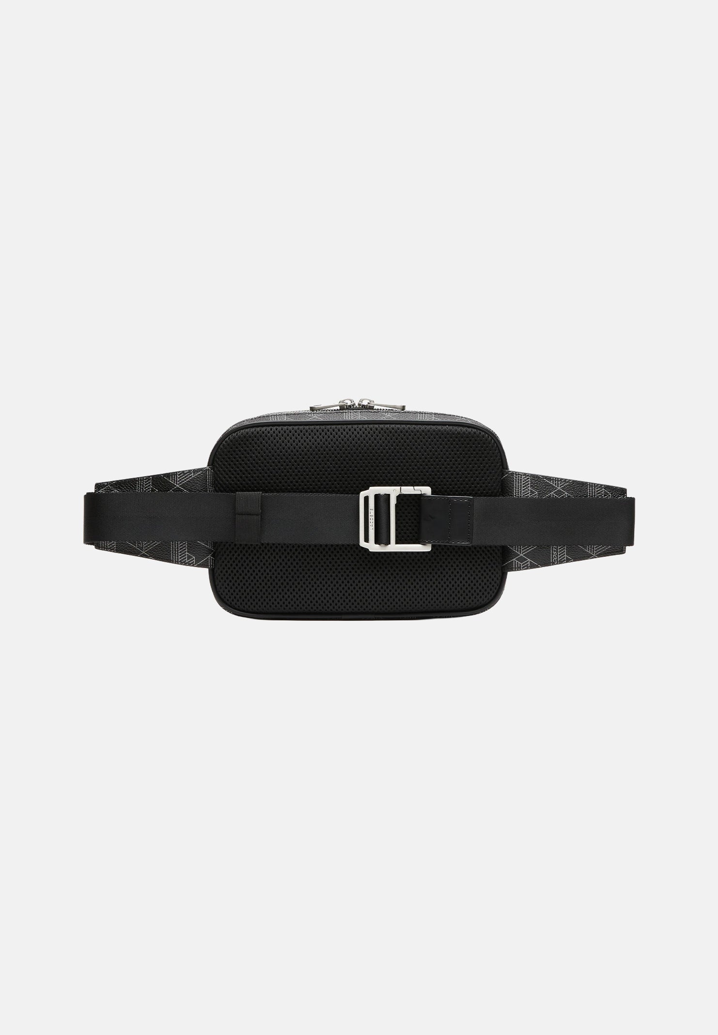 LACOSTE Marsupio THE BLEND COMPACT nero da uomo con motivo monogram a reticolo NH4004 H45 LACOSTE 