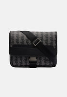 LACOSTE Borsa a tracolla monogram nero per uomo e donna con fibbia logata NH4411 H45 LACOSTE 