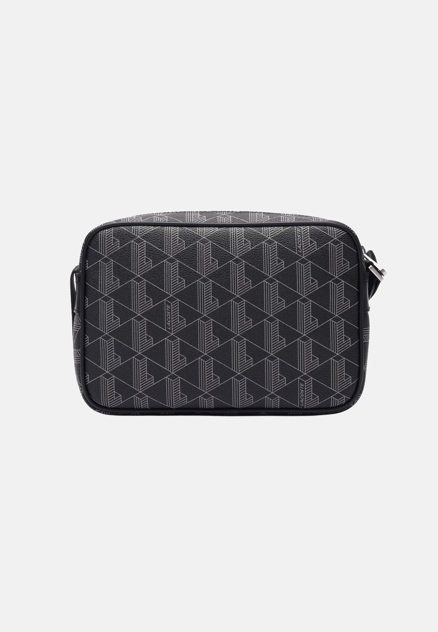 LACOSTE Borsa a tracolla THE BLEND CAMERA BAG nero per uomo con stampa monogram geometrica NH4578 H45 LACOSTE 