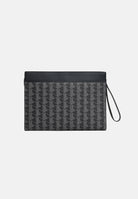 LACOSTE Pochette THE BLEND MONOGRAM nera da uomo con stampa monogram all-over NH5065 H45 LACOSTE 