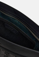LACOSTE Pochette THE BLEND MONOGRAM nera da uomo con stampa monogram all-over NH5065 H45 LACOSTE 