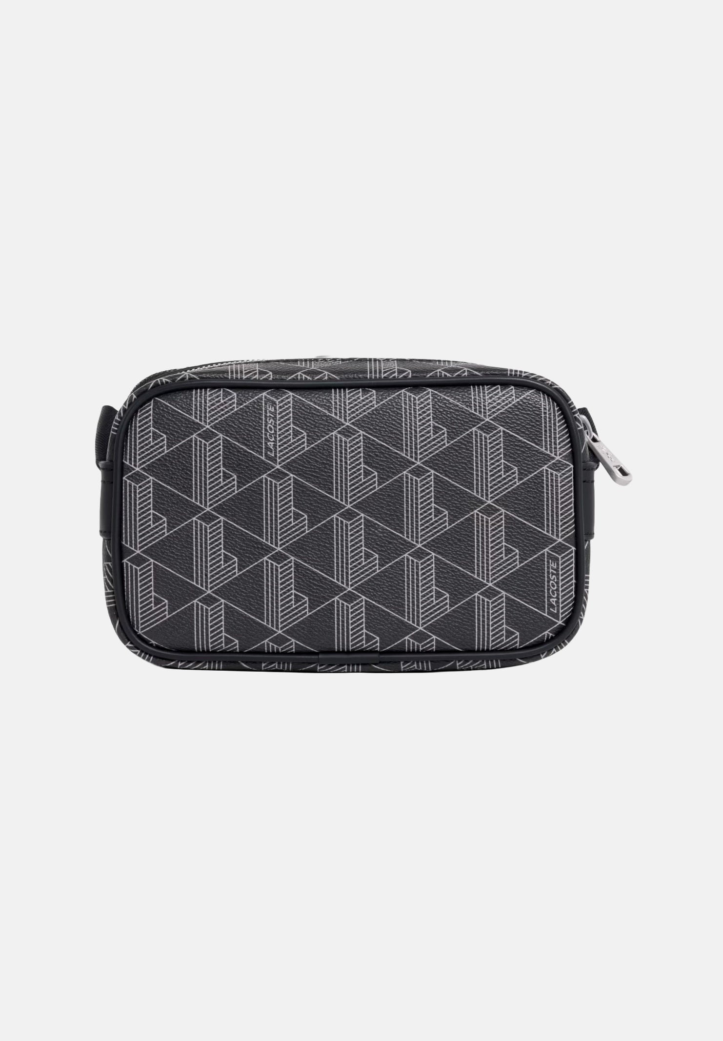 LACOSTE Borsa a tracolla THE BLEND CAMERA grigia da uomo con stampa monogram NH5283 H45 LACOSTE 