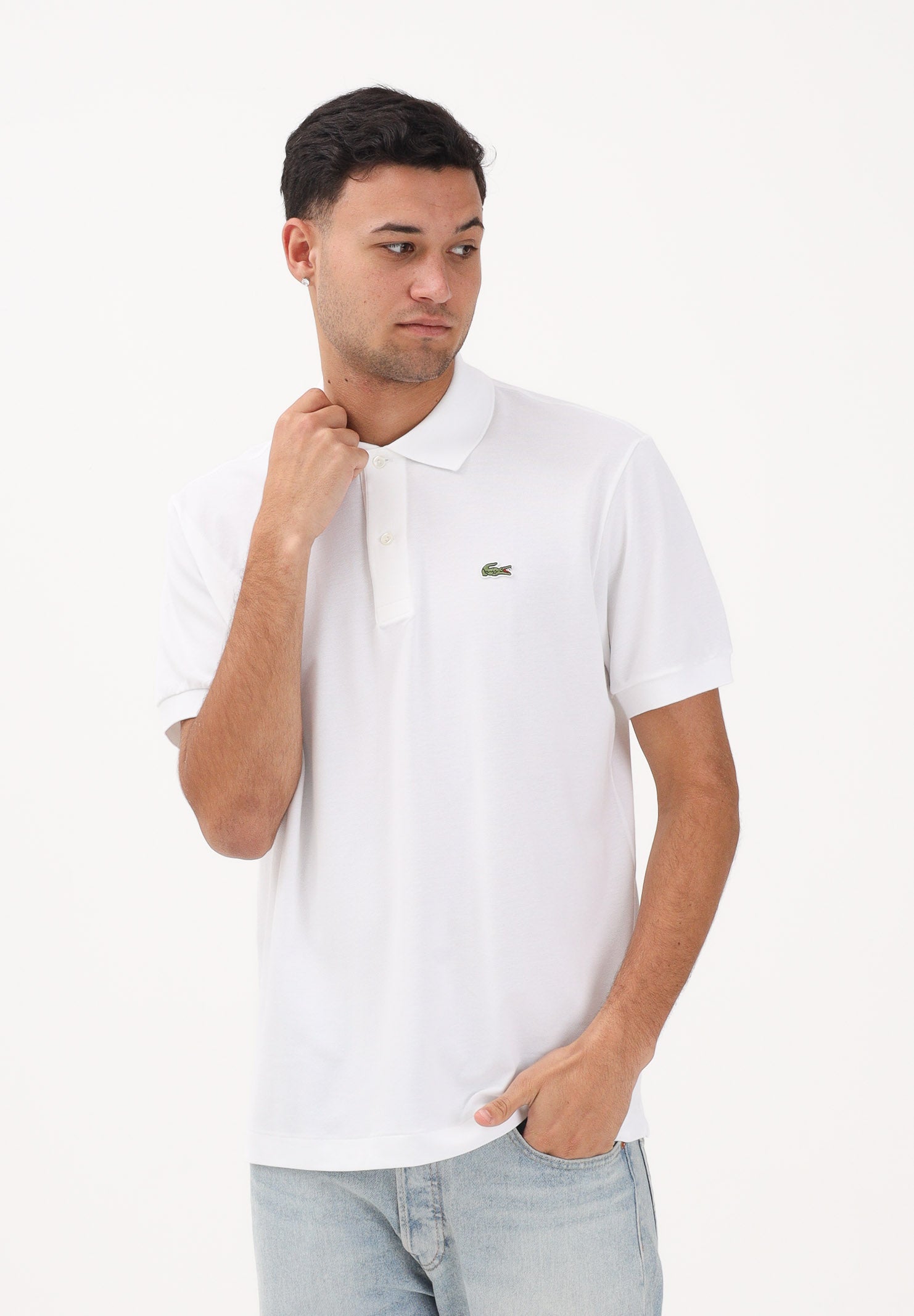LACOSTE Polo a manica corta Classic Fit bianca per uomo e donna PH9851 001 LACOSTE 