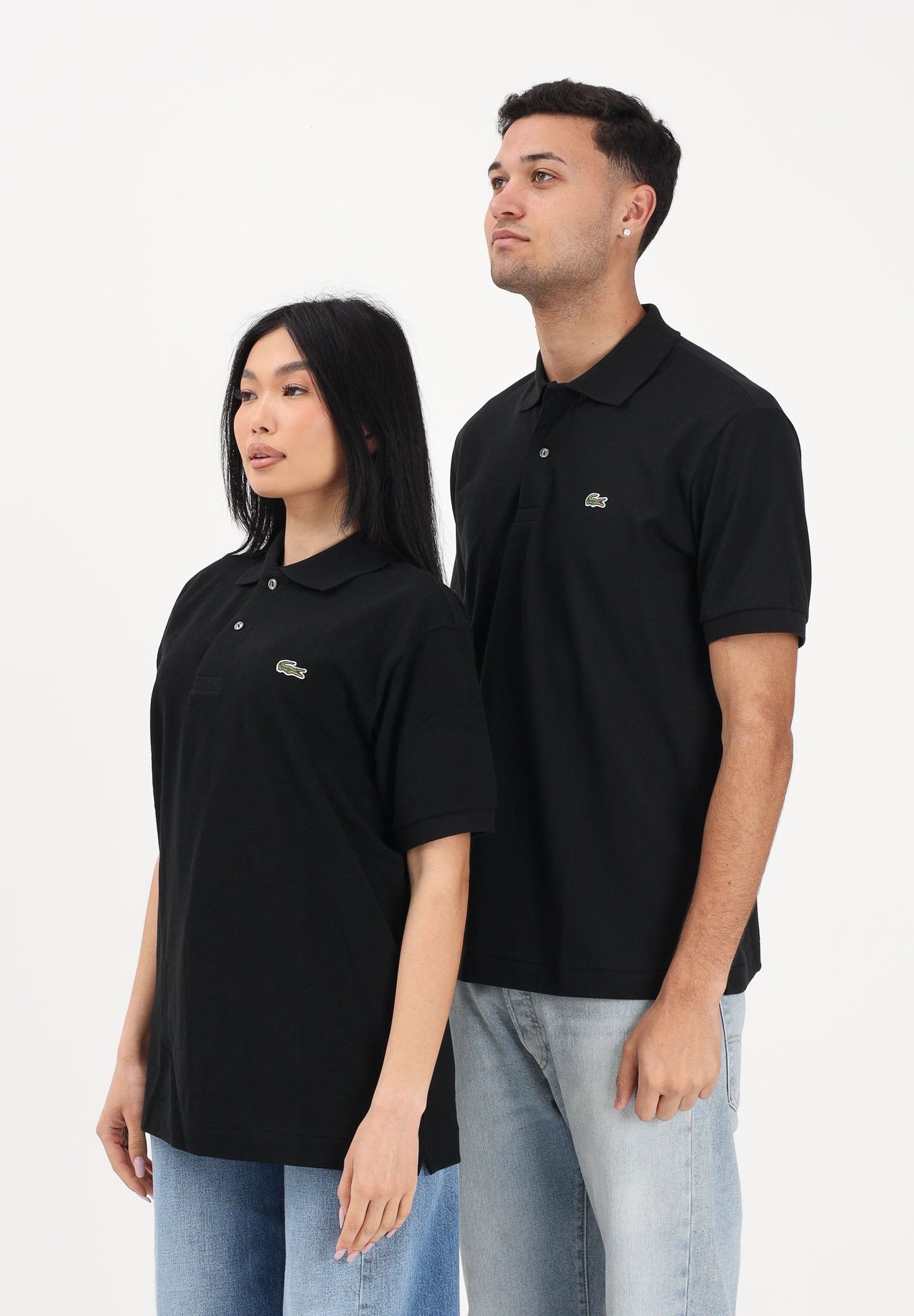 LACOSTE Polo a manica corta Classic Fit nera per uomo e donna PH9851 031 LACOSTE 