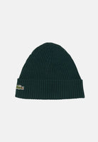 LACOSTE Berretto in lana verde per uomo e donna con logo iconico laterale RB0001 YZP LACOSTE 