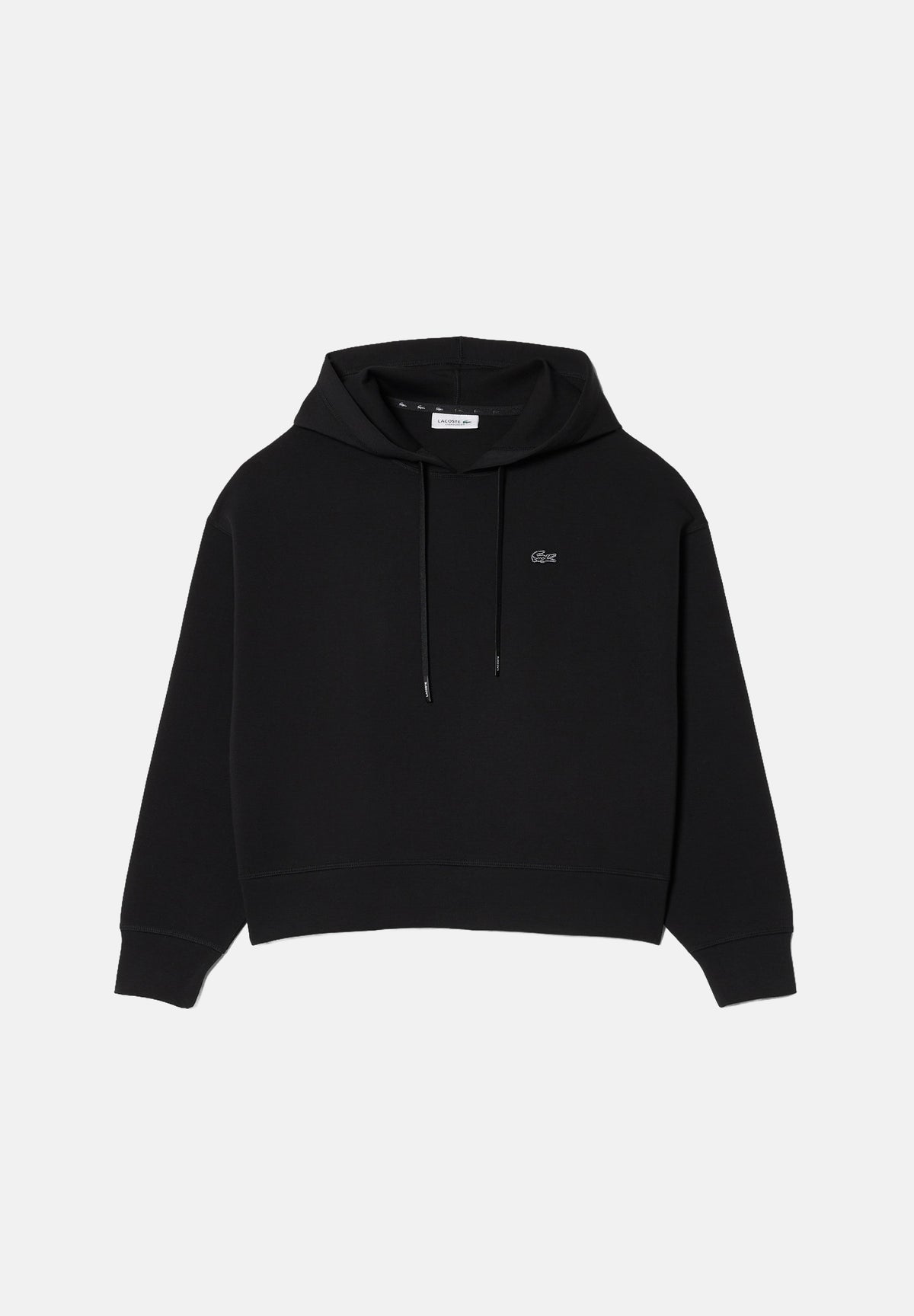 LACOSTE Felpa con cappuccio CROPPED HOODED nero da donna con mini logo iconico SF0048 031 LACOSTE 