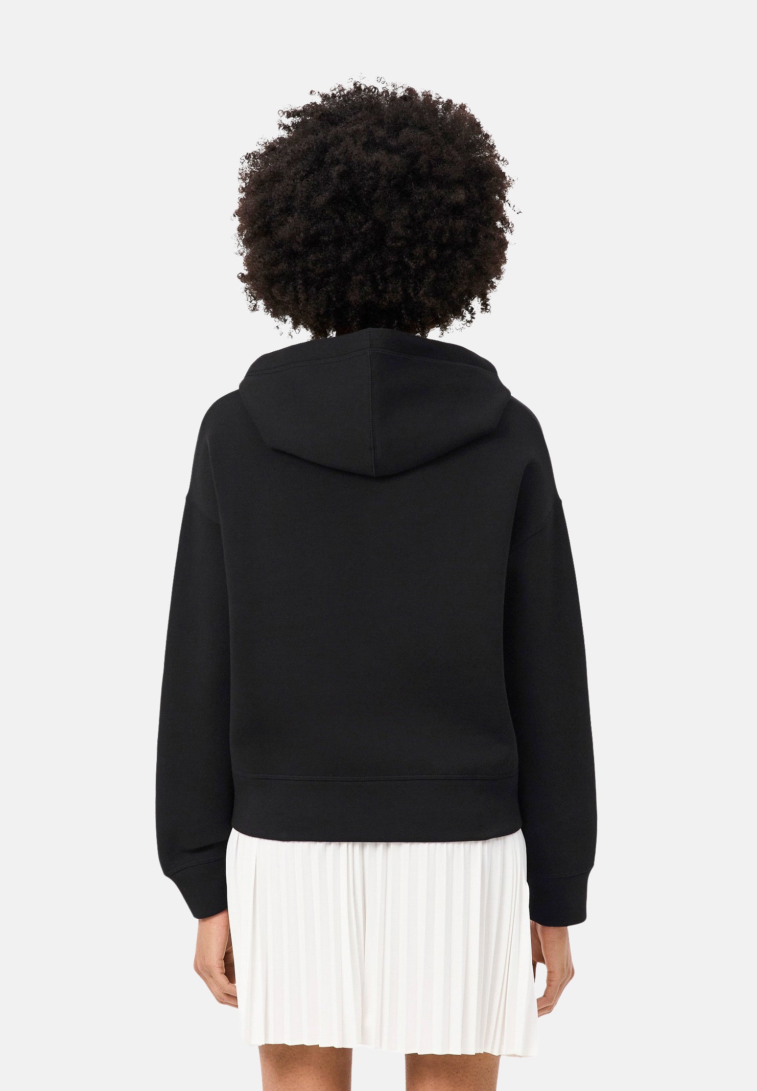 LACOSTE Felpa con cappuccio CROPPED HOODED nero da donna con mini logo iconico SF0048 031 LACOSTE 