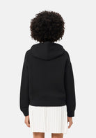 LACOSTE Felpa con cappuccio CROPPED HOODED nero da donna con mini logo iconico SF0048 031 LACOSTE 