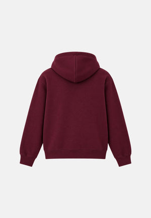LACOSTE Felpa con cappuccio PIQUÉ DOUBLE FACE 3KE bordeaux da donna e da uomo, in misto cotone, con coulisse, tasca a marsupio e coccodrillo. SF5259 3KE LACOSTE 