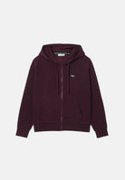 LACOSTE Felpa con zip HOODED SWEATSHIRT bordeaux per donna con  mini logo iconico SF5272 3KE LACOSTE 