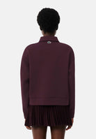LACOSTE Felpa con zip SWEATSHIRT bordeaux per donna con colletto a polo SF6822 ZB5 LACOSTE 