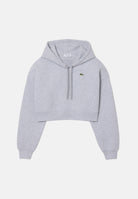 LACOSTE Felpa con cappuccio CROPPED HOODIE grigio da donna con mini logo iconico SF8324 CCA LACOSTE 