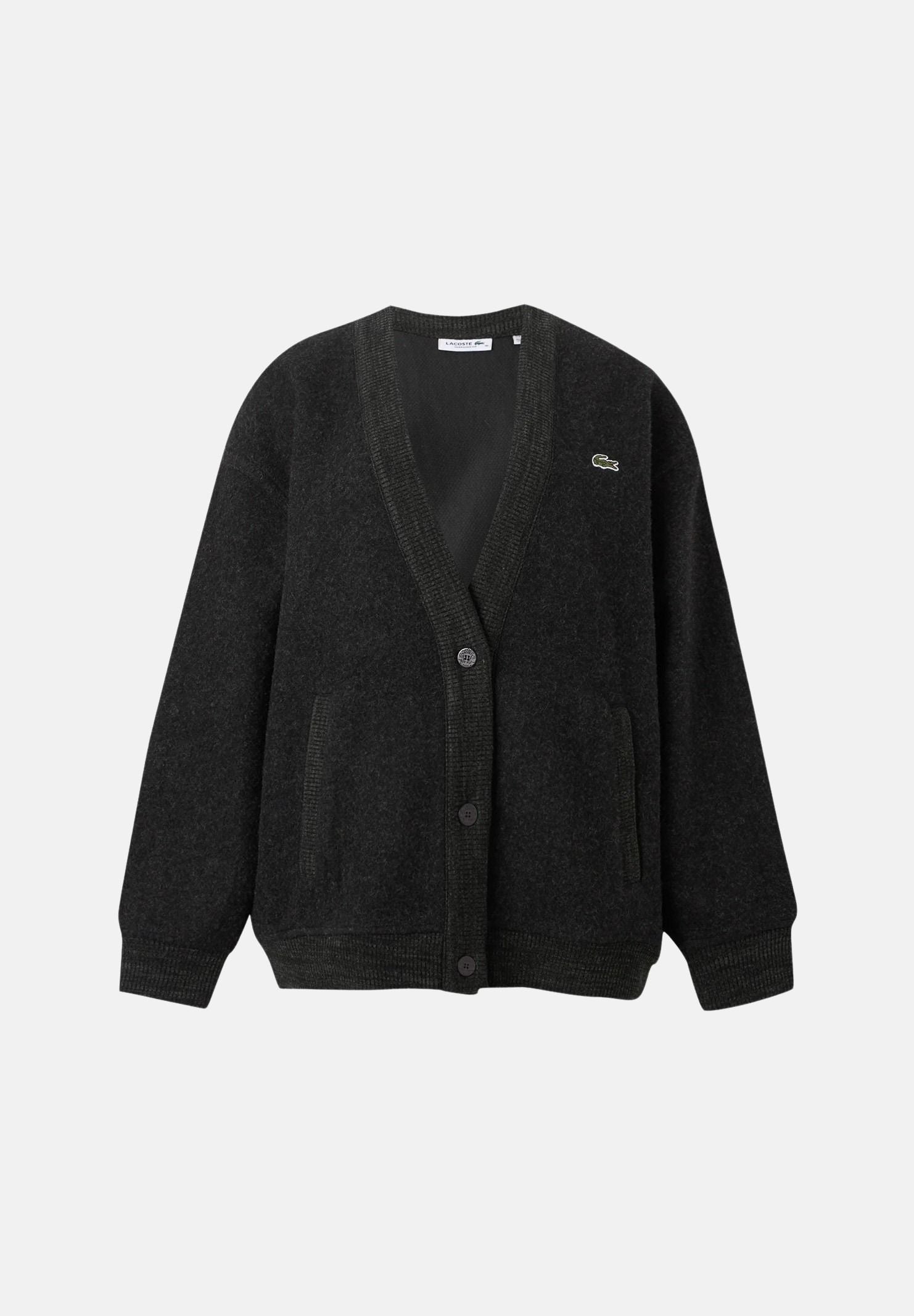 LACOSTE Cardigan   Grigio antracite da donna con scollo a V SF8635 EL6 LACOSTE 