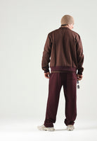LACOSTE Felpa con zip marrone da uomo con motivo monogramma jacquard. SH1368 WD9 LACOSTE 