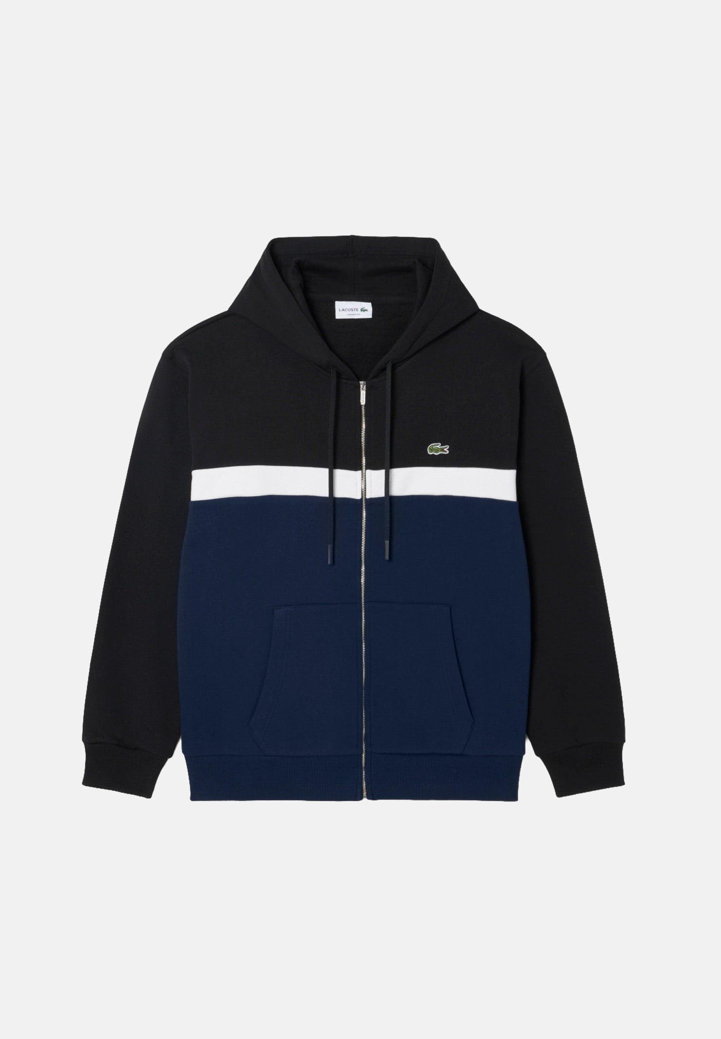 LACOSTE Felpa con zip  COLORBLOCK FULL-ZIP HOODIE  blu da uomo  inserti bicolore sul petto. SH2749 DY4 LACOSTE 