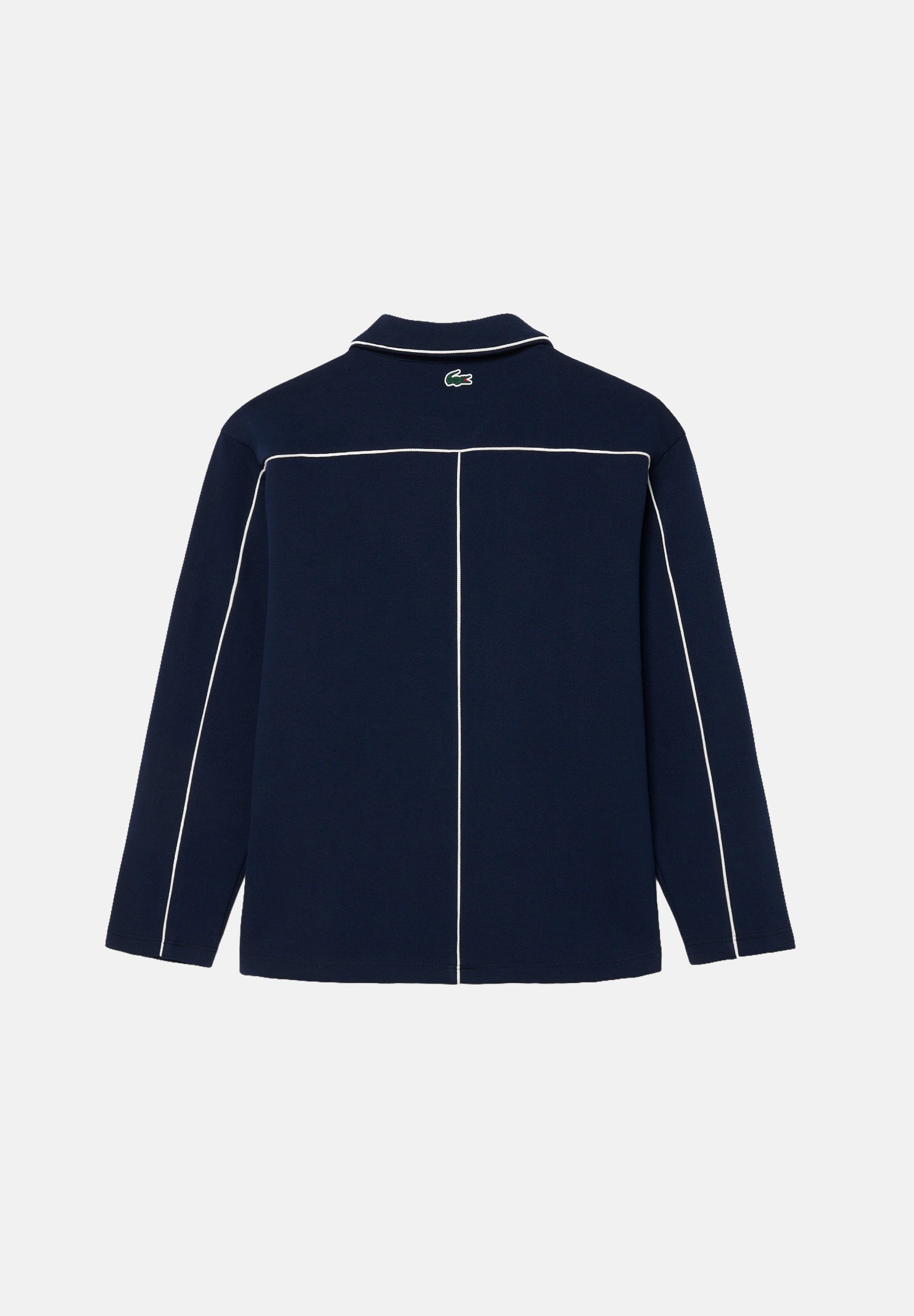 LACOSTE Felpa con zip COLLAR SWEATSHIRT blu da uomo con profili a contrasto lungo le maniche. SH6940 HHW LACOSTE 
