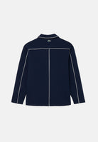 LACOSTE Felpa con zip COLLAR SWEATSHIRT blu da uomo con profili a contrasto lungo le maniche. SH6940 HHW LACOSTE 