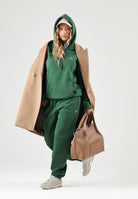 LACOSTE Felpa con cappuccio verde per uomo e donna con logo coccodrillo applicato sul petto. SH8863 132 LACOSTE 