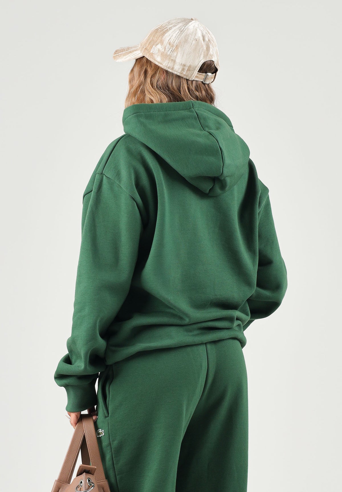 LACOSTE Felpa con cappuccio verde per uomo e donna con logo coccodrillo applicato sul petto. SH8863 132 LACOSTE 