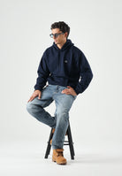 LACOSTE Felpa in pile blu  per uomo e donna con logo coccodrillo ricamato. SH8863 166 LACOSTE 