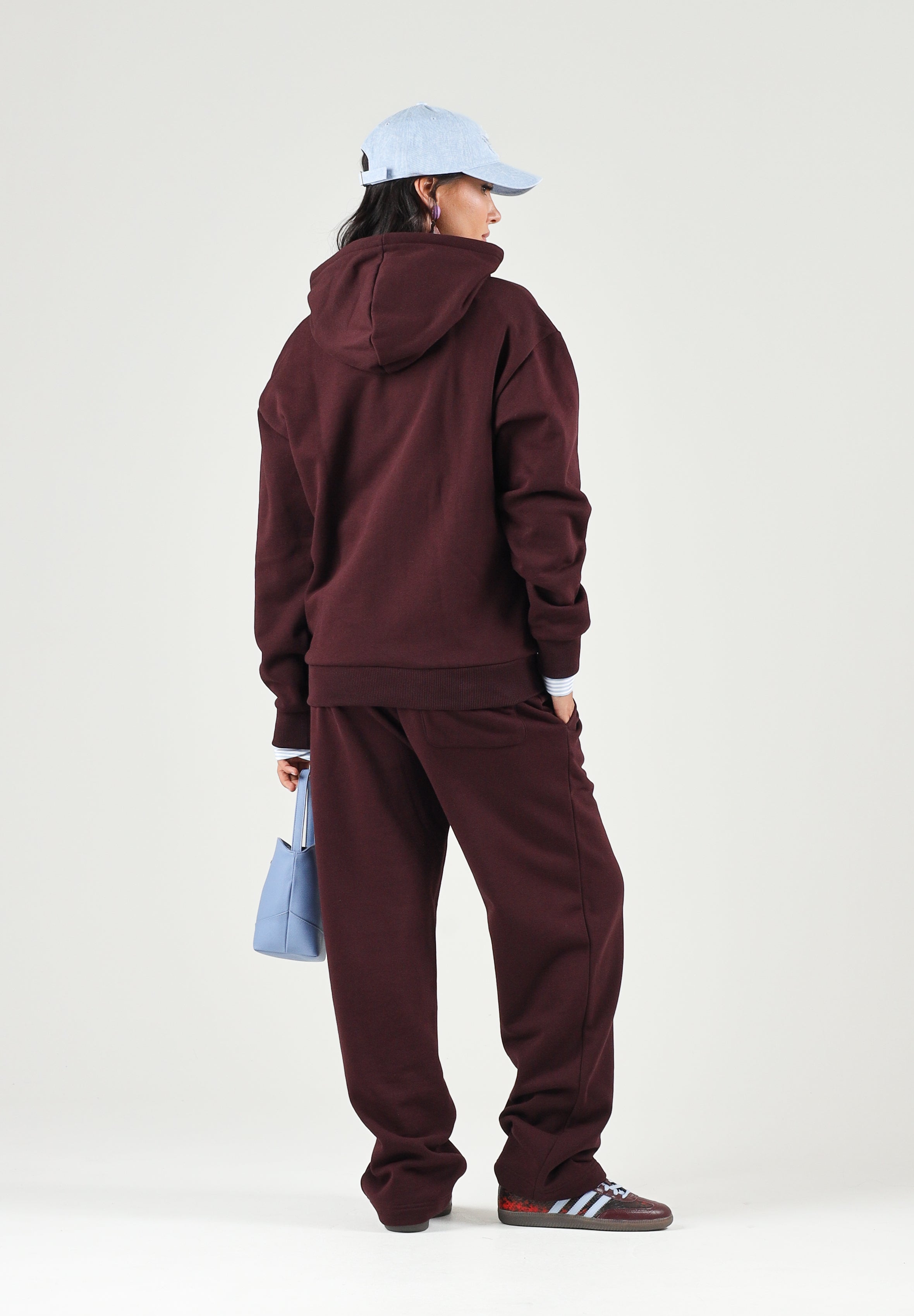 LACOSTE Felpa con cappuccio FLEECE HOODIE, bordeaux per uomo e donna SH8863 3KE LACOSTE 