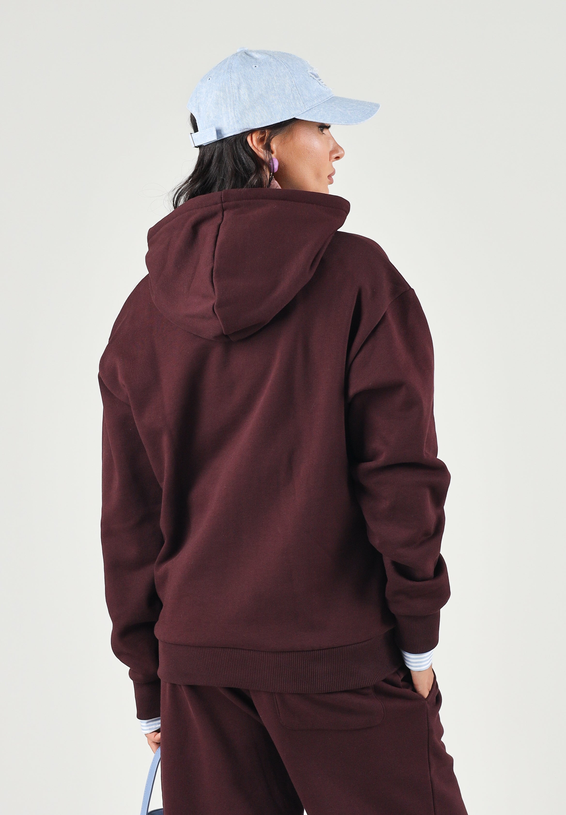 LACOSTE Felpa con cappuccio FLEECE HOODIE, bordeaux per uomo e donna SH8863 3KE LACOSTE 