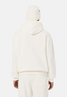 LACOSTE Felpa con cappuccio bianco crema per uomo e donna con cappuccio regolabile e coccodrillo ricamato sul petto.<BR/> SH8863 70V LACOSTE 