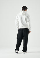 LACOSTE Felpa con cappuccio bianco crema per uomo e donna con cappuccio regolabile e coccodrillo ricamato sul petto.<BR/> SH8863 70V LACOSTE 