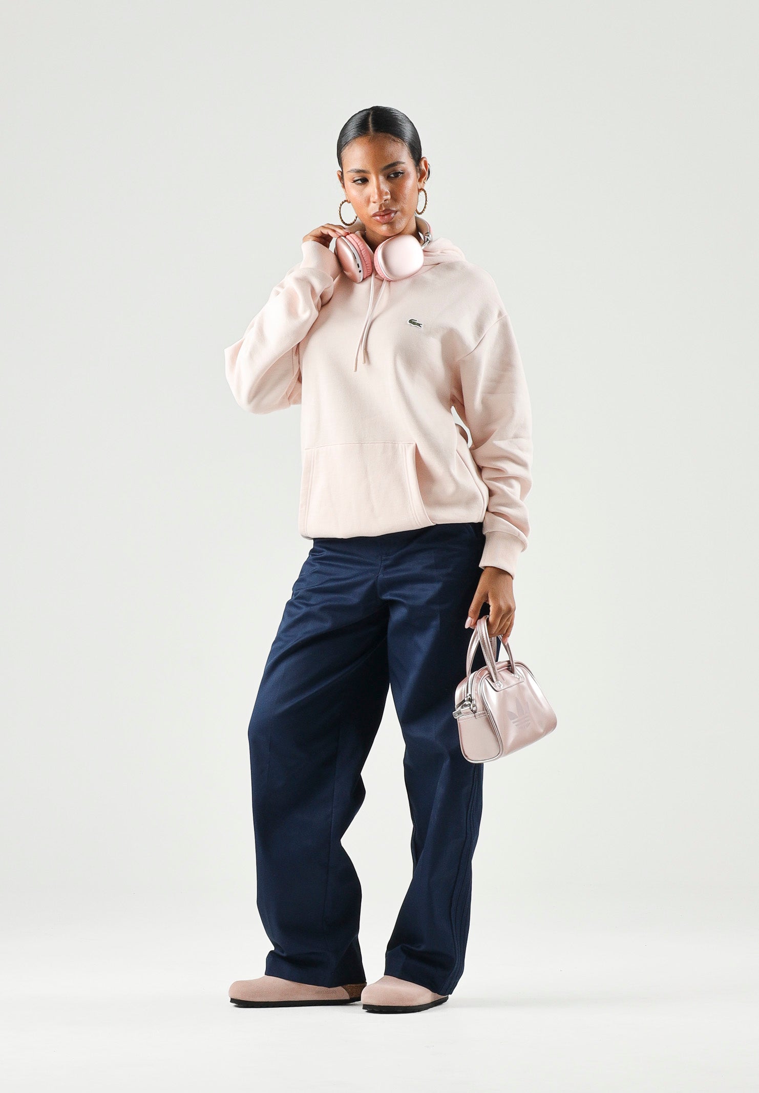 LACOSTE Felpa con cappuccio rosa per uomo e donna  con logo ricamato. SH8863 N6I LACOSTE 