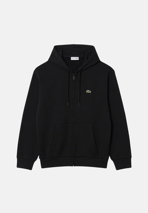 LACOSTE Felpa con cappuccio, nero per uomo e donna con coccodrillo ricamato sul petto SH8864 031 LACOSTE 