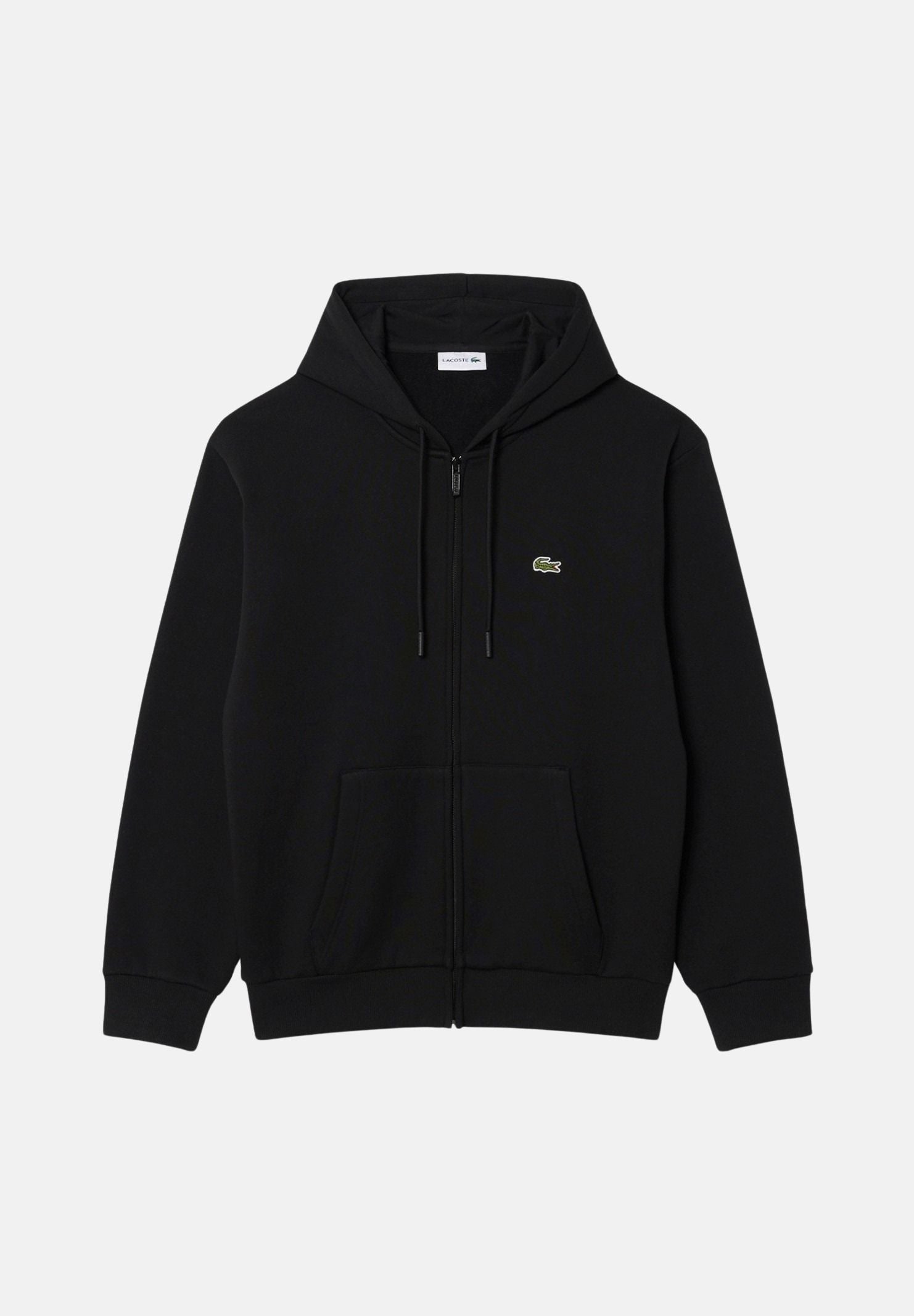 LACOSTE Felpa con cappuccio, nero per uomo e donna con coccodrillo ricamato sul petto SH8864 031 LACOSTE 
