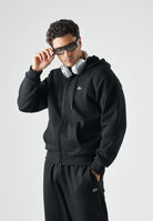 LACOSTE Felpa con cappuccio, nero per uomo e donna con coccodrillo ricamato sul petto SH8864 031 LACOSTE 