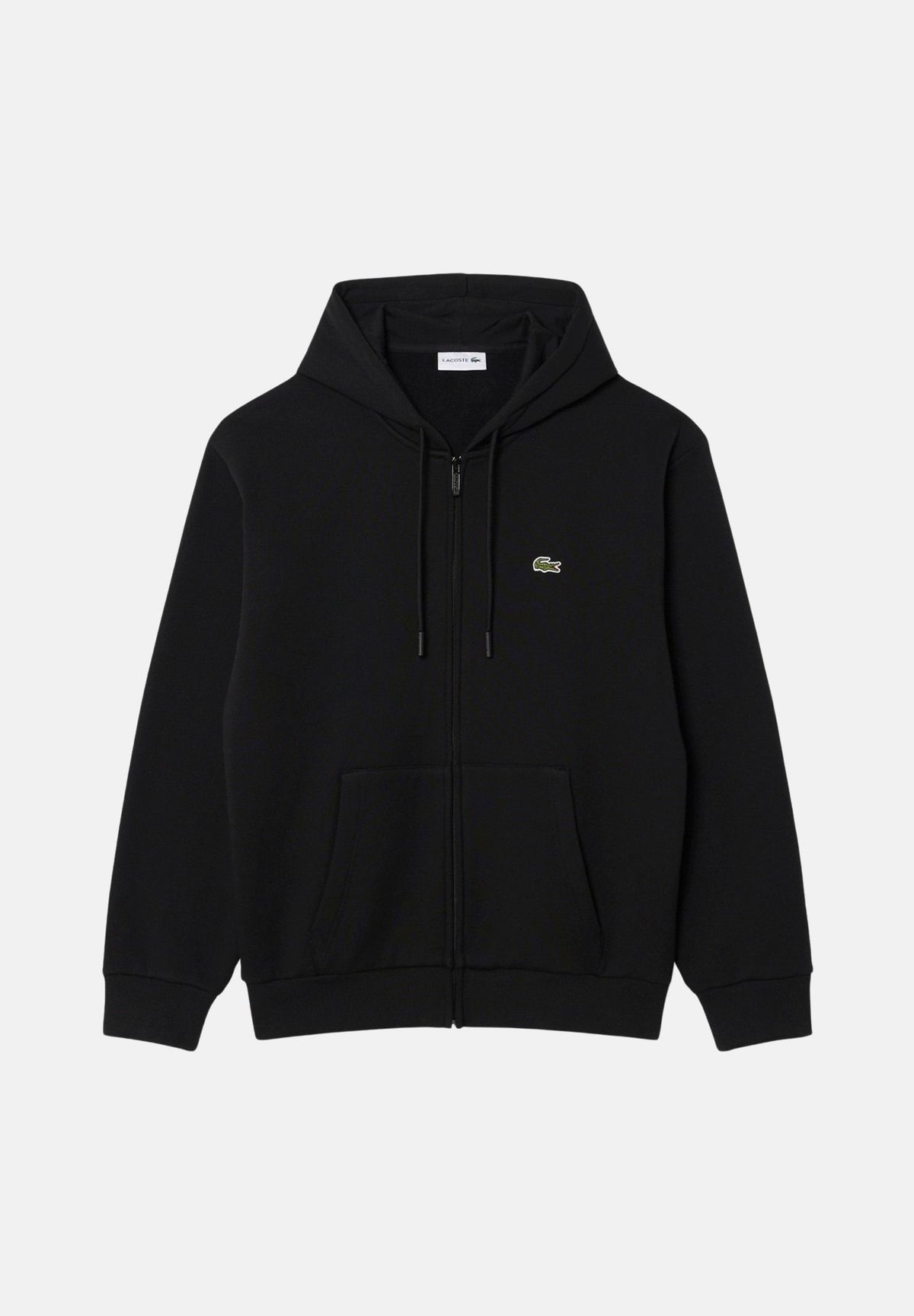 LACOSTE Felpa con zip nero per uomo e donna con coccodrillo ricamato sul petto SH8864 031 LACOSTE 