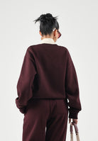 LACOSTE Felpa girocollo CREWNECK SWEATSHIRT bordeaux per uomo e per donna con mini logo ricamato SH8868 3KE LACOSTE 