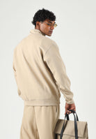 LACOSTE Felpa con zip DOUBLE FACE PIQUÉ ZIPPED beige da uomo con logo iconico SH9454 02S LACOSTE 