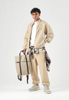 LACOSTE Felpa con zip DOUBLE FACE PIQUÉ ZIPPED beige da uomo con logo iconico SH9454 02S LACOSTE 