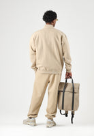 LACOSTE Felpa con zip DOUBLE FACE PIQUÉ ZIPPED beige da uomo con logo iconico SH9454 02S LACOSTE 