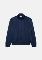 LACOSTE Felpa con zip TRACK JACKET blu da uomo con stampa monogram tono su tono SH9775 166 LACOSTE 