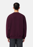 LACOSTE Felpa girocollo LACOSTE PARIS Dark Burgundy bordeaux scuro da uomo in cotone, con ricamo sul petto e coccodrillo tono su tono. SH9785 3KE LACOSTE 