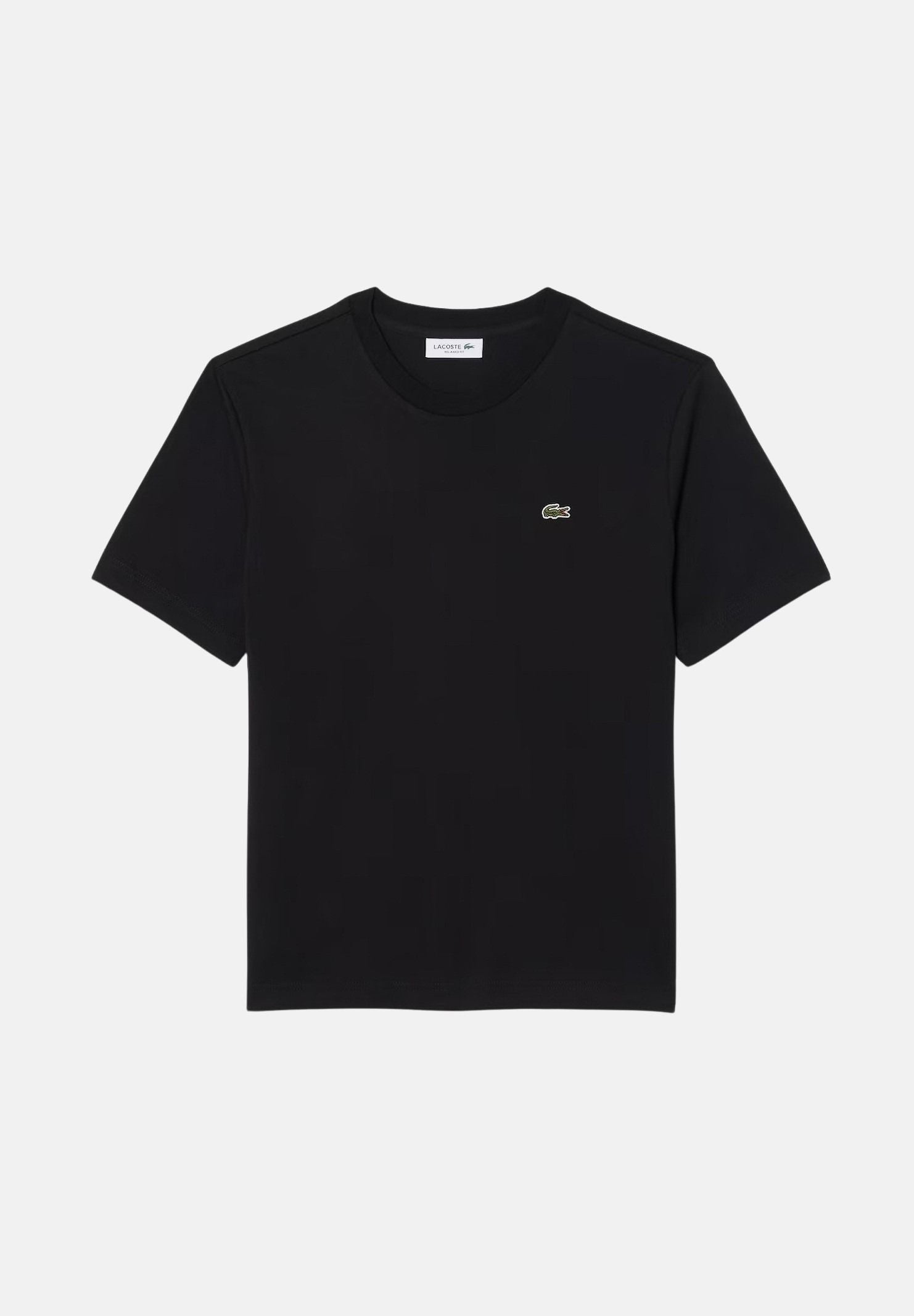 LACOSTE T-shirt manica corta nera per uomo e donna con iconico coccodrillo ricamato sul petto. TF7215 031 LACOSTE 