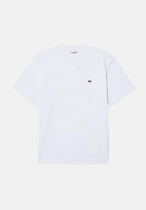 LACOSTE T-shirt manica corta bianca per uomo e donna con iconico coccodrillo ricamato sul petto. TH0876 001 LACOSTE 