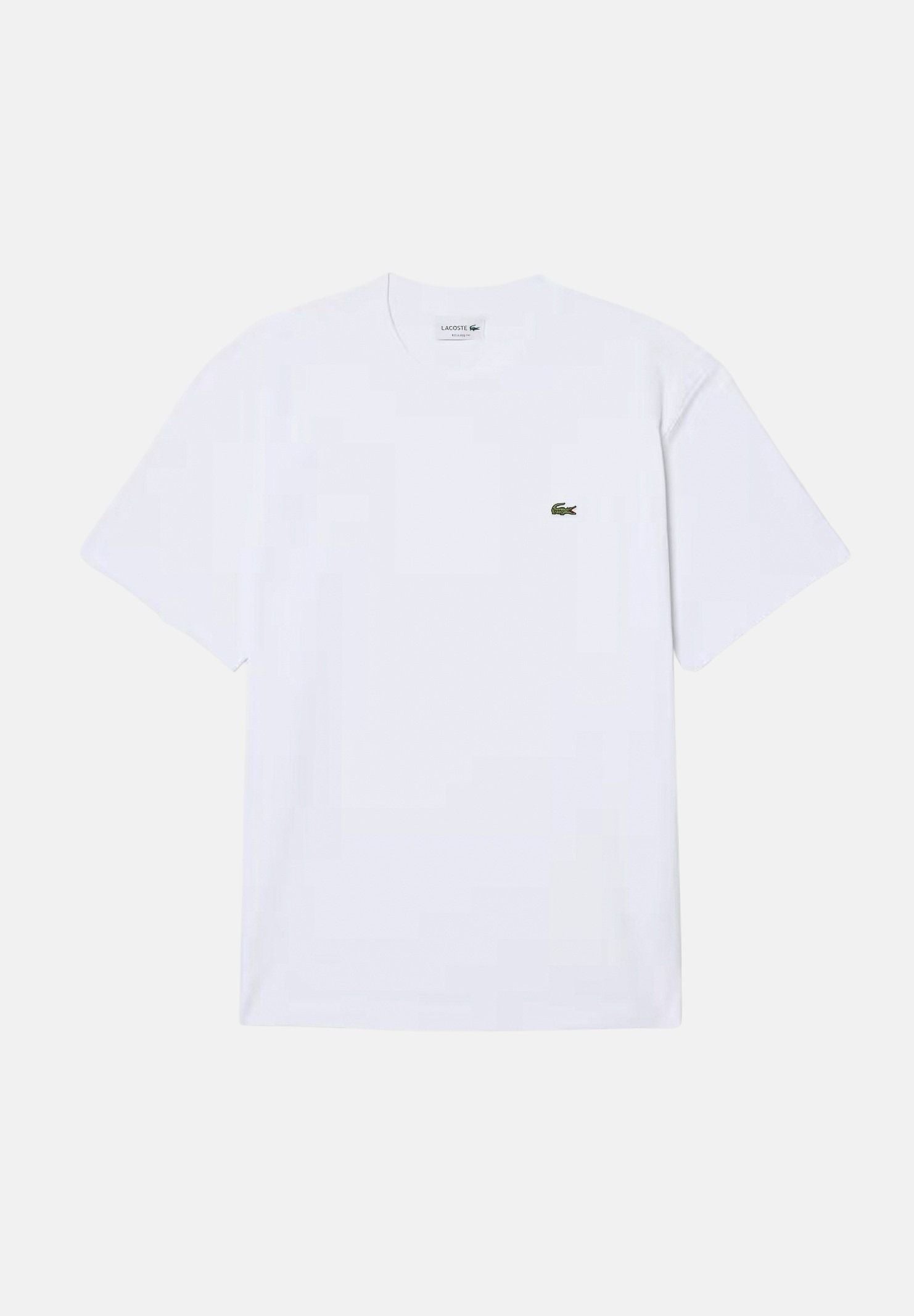 LACOSTE T-shirt manica corta bianca per uomo e donna con iconico coccodrillo ricamato sul petto. TH0876 001 LACOSTE 