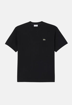 LACOSTE T-shirt manica corta nera per uomo e donna con iconico coccodrillo ricamato sul petto. TH0876 031 LACOSTE 