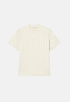 LACOSTE T-shirt manica corta MONOGRAM JACQUARD panna per uomo con trama jacquard all-over TH1985 8LX LACOSTE 