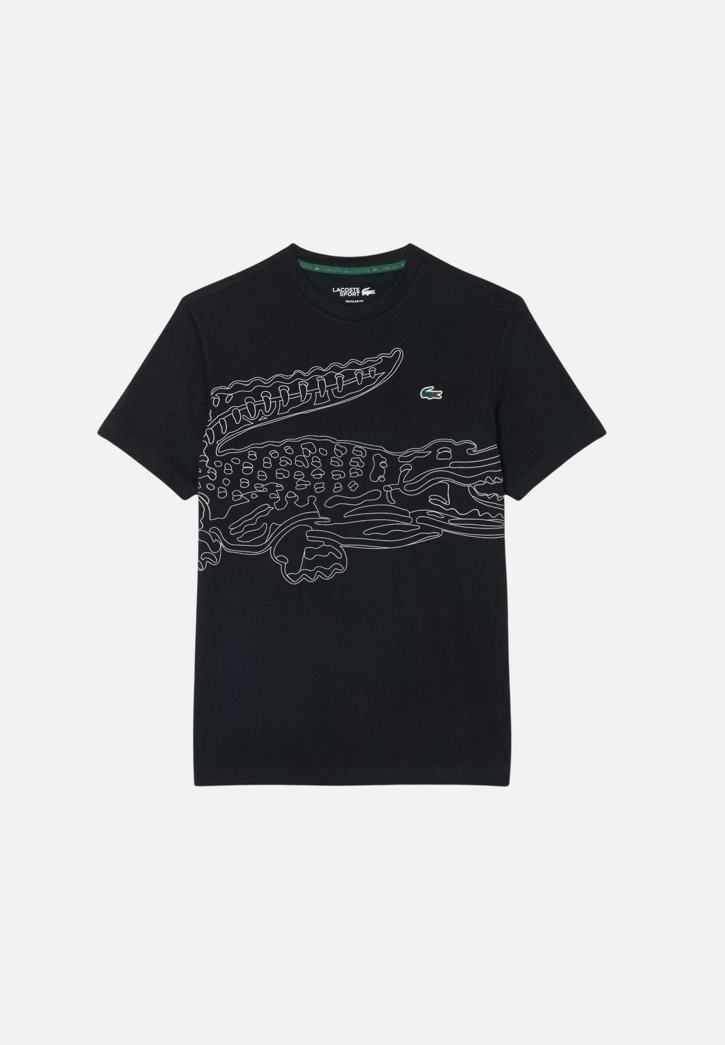 LACOSTE T-shirt ULTRA DRY nera da uomo con stampa coccodrillo TH6682 258 LACOSTE 