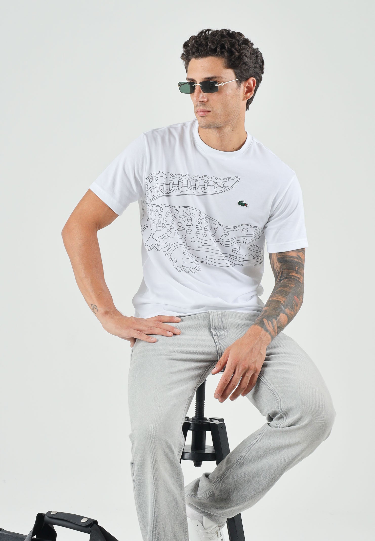 LACOSTE T-shirt  manica corta da uomo con stampa coccodrillo TH6682 AU8 LACOSTE 