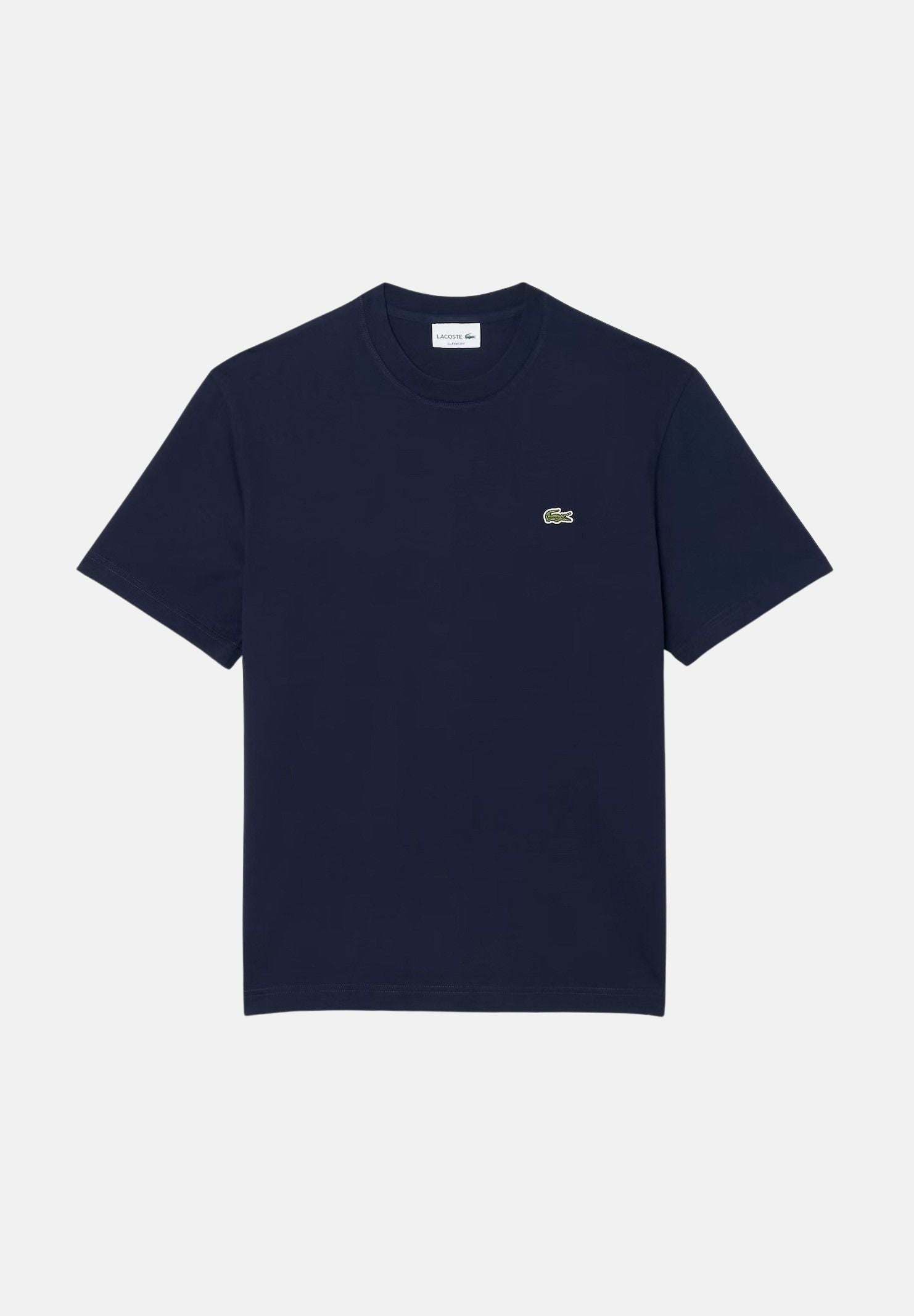 LACOSTE T-shirt in cotone blu notte, per uomo e donna co logo iconico coccodrillo su petto TH7318 166 LACOSTE 