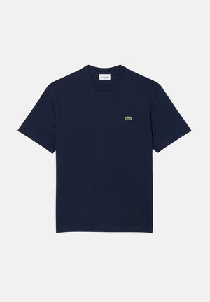 LACOSTE T-shirt in cotone blu notte, per uomo e donna co logo iconico coccodrillo su petto TH7318 166 LACOSTE 